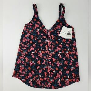 Something Navy Pink Rosebud Pain Tank Top Size XXS